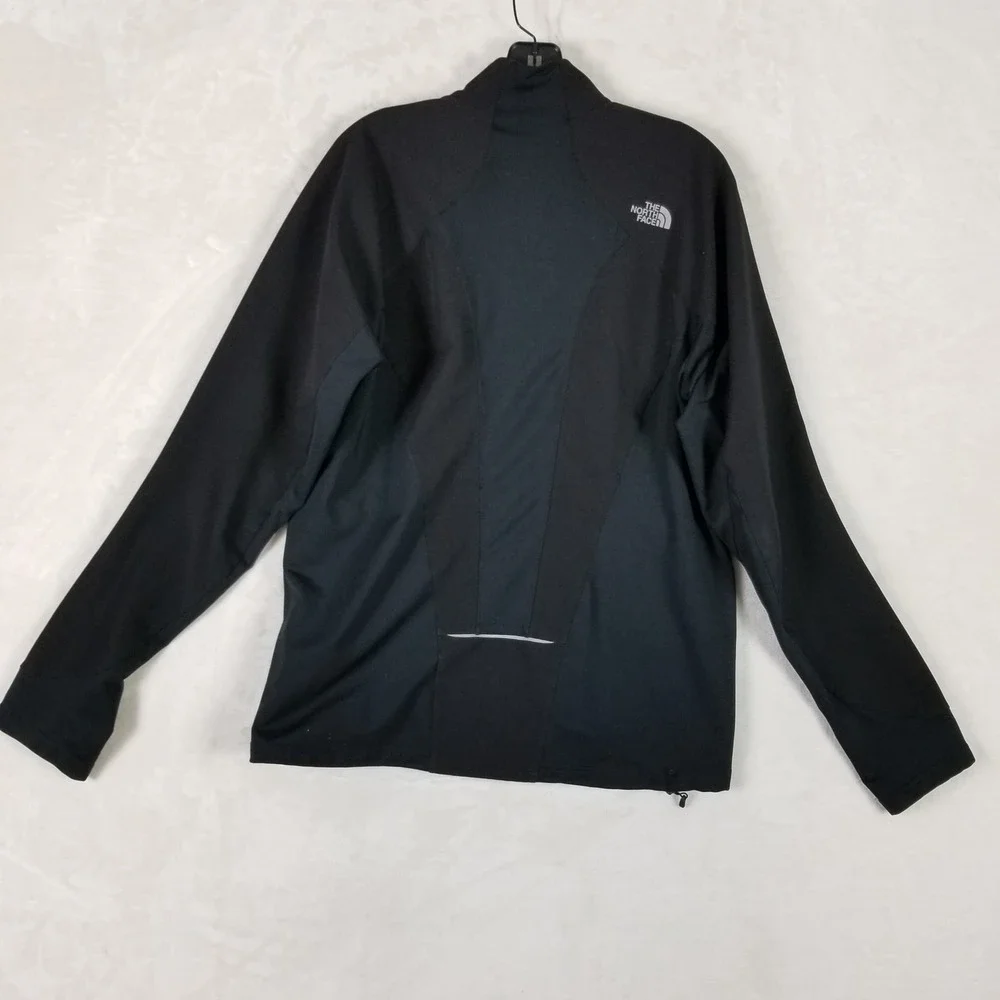 The North Face Softshell Jacket Mens Medium Black Reflective Full Zip Techwear
